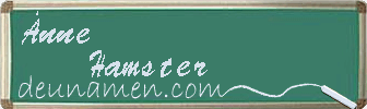 Änne Hamster Visitenkarte